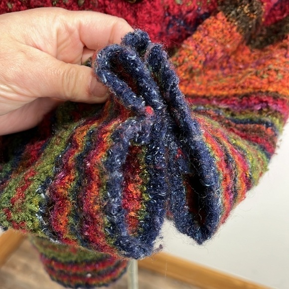 Appleseeds Women’s Size Large Crewneck Cardigan Sweater Multi Color Button Up - Picture 5 of 13